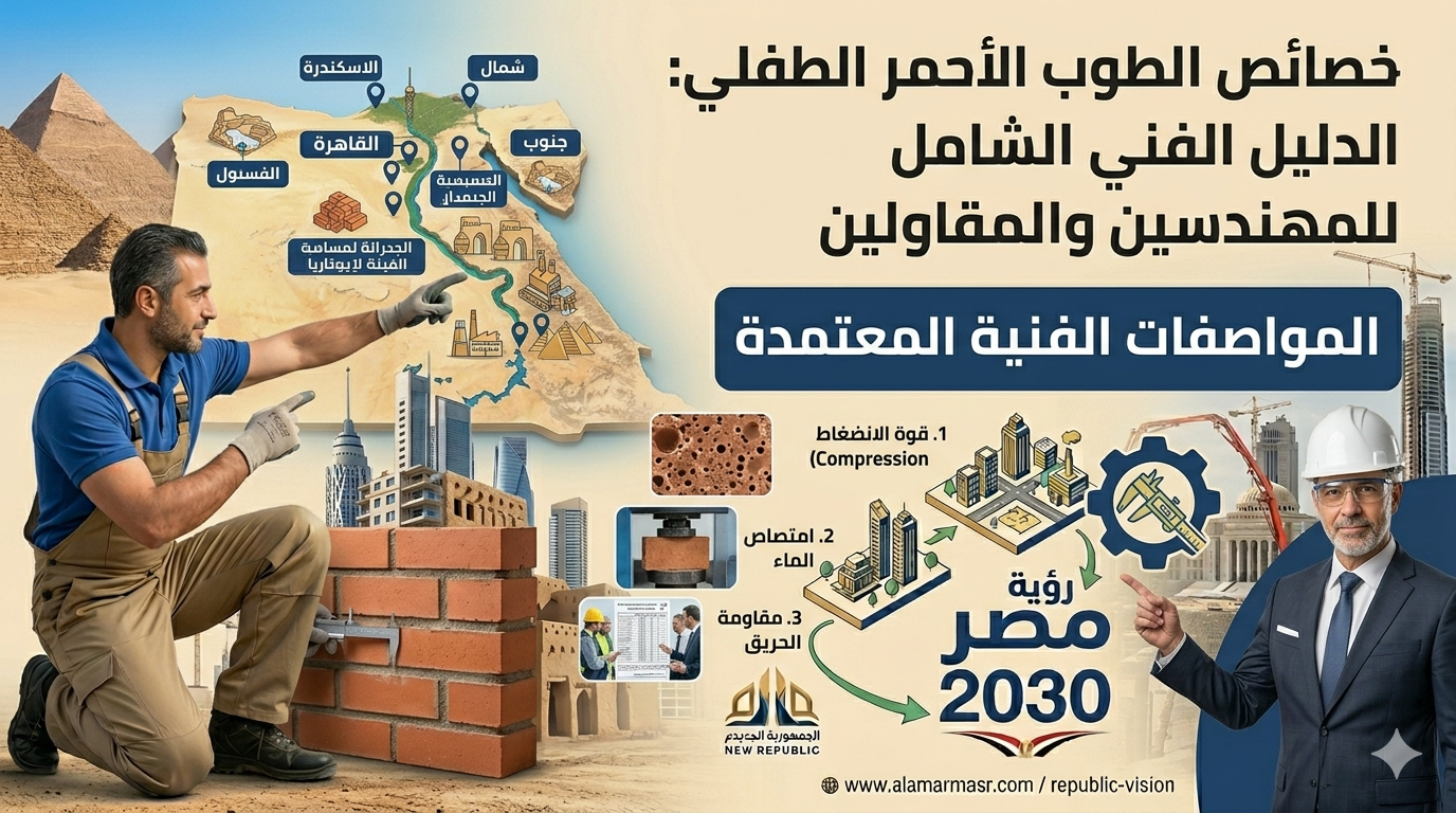 خصائص الطوب الأحمر الطفلي الدليل الفني الشامل للمهندسين والمقاولين