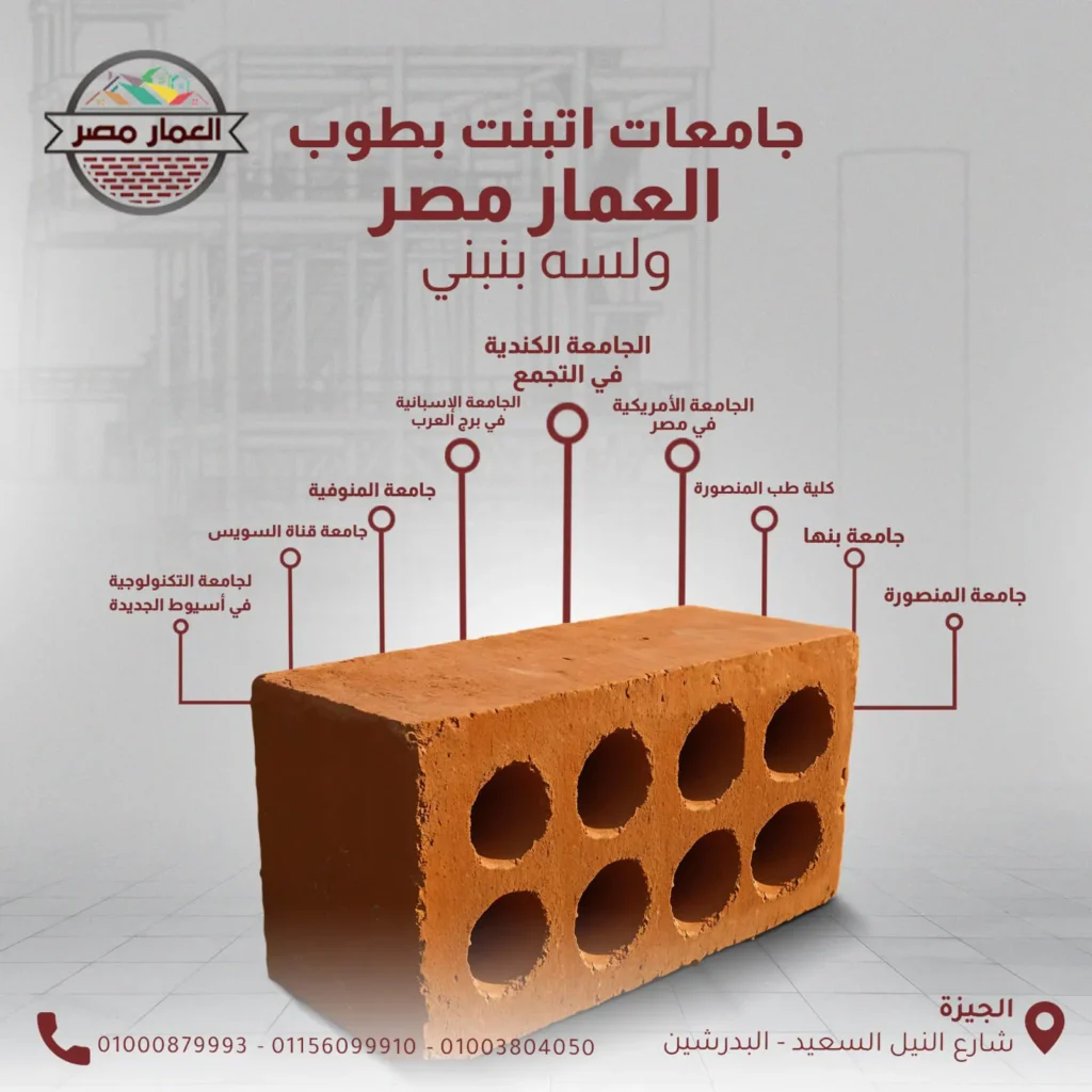 جامعات اتبنت بطوب العمار مصر